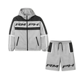 Grey/Black Tron Zip-Thru Set